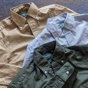 Gitman Bros. Neutral Bundle Men's Oxford Button Down Shirts XS Green/Grey/Tan